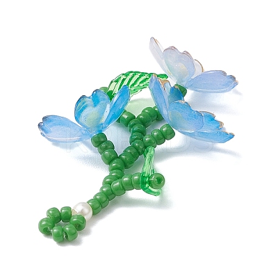 Acrylic Flower Pendants PALLOY-TA00252-01-1