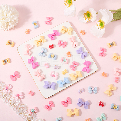 80Pcs 4 Styles Resin Cabochons CRES-SC0003-06D-1
