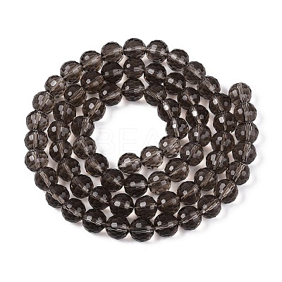 Transparent Glass Bead Strands GLAA-R095-10mm-36-1