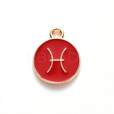 Alloy Enamel Pendants ENAM-SZ0001-28B-H-1