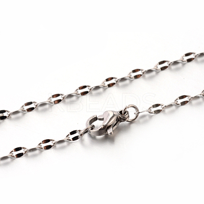 Tarnish Resistant 304 Stainless Steel Link Chain Necklaces STAS-M174-051P-A-1