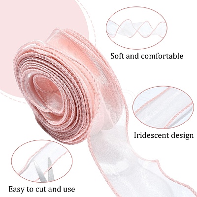 1 Roll Fishtail Yarn Iridescent Ribbon for Bowknot Making OCOR-YW0001-14A-1
