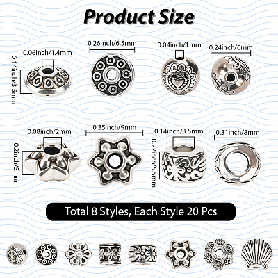 160Pcs 8 Styles DIY Jewelry Makings Finding Kits DIY-SC0030-57-1