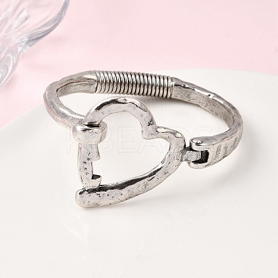 Alloy Hinged Bangles for Women RJEW-S637-02AS-1