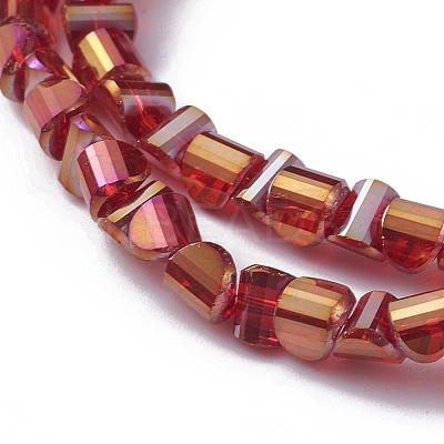 Electroplate Glass Beads Strands EGLA-L023A-AB04-1