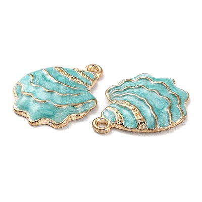 Rack Plating Alloy Enamel Pendant X-ENAM-Q449-12G-01-1