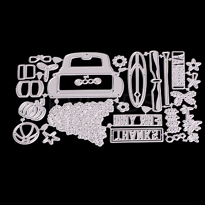 Christmas Theme Car Frame Carbon Steel Cutting Dies Stencils LS-DIY-F028-06-1