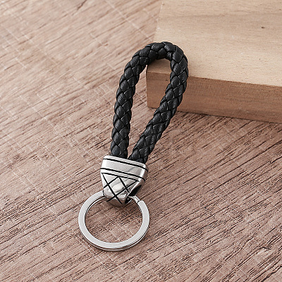 Braided PU Leather Keychains EK2353-1
