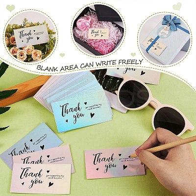 1 Roll Rainbow Laser Laser Thank You Sticker DIY-SZ0007-84-1
