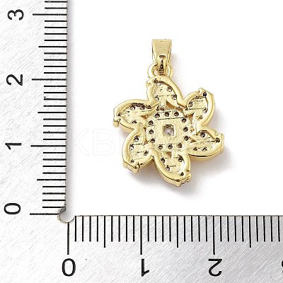 Brass Micro Pave Cubic Zirconia Pendants KK-F877-23G-1