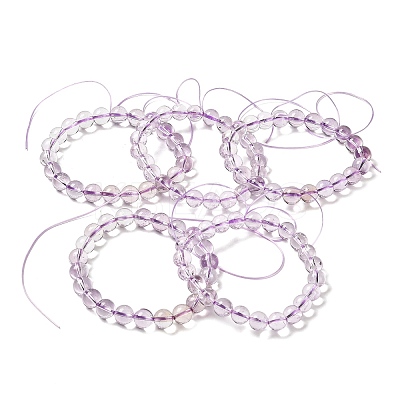 Natural Other Quartz Beaded Stretch Bracelets LS-BJEW-K233-02B-01-1