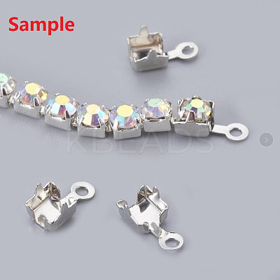 Brass Rhinestone Strass Chains CHC-T003-SS8-02C-1