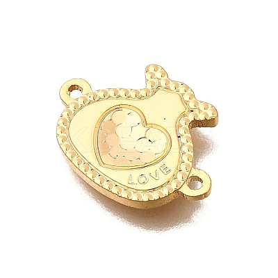 Brass Love Heart Money Bag Connector Charms LS-KK-B152-15G-1