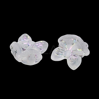 Frosted Transparent Acrylic Beads X1-OACR-P029-18B-05-1