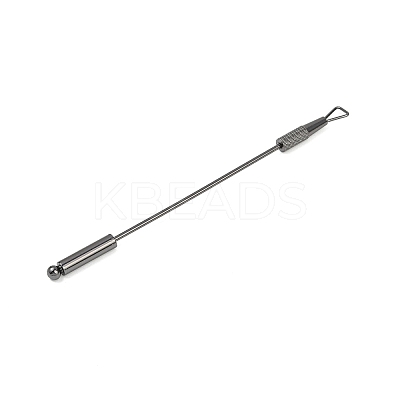 201 Stainless Steel Beadable Double Head Cuticle Pusher Nail Tools LS-STAS-R161-01B-1