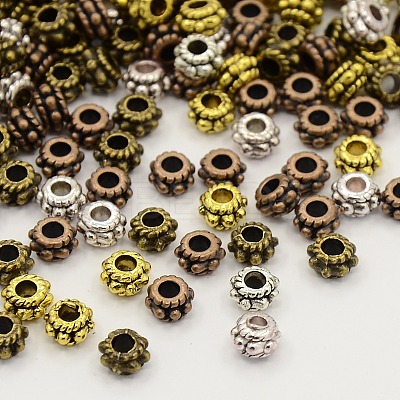 Tibetan Style Flower Spacer Beads TIBEB-X0001-RS-1