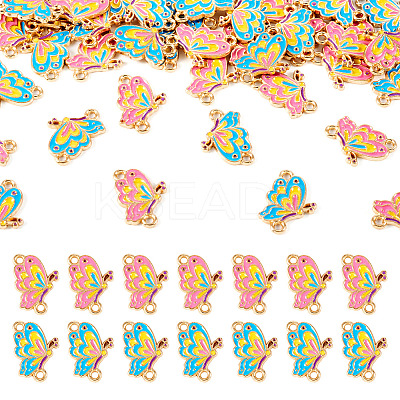 40Pcs 2 Colors  Alloy Enamel Connector Charms FIND-TA0004-74-1