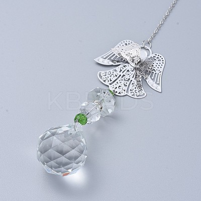 Crystal Ball Chandelier Prism Ornaments Hanging Suncatcher AJEW-I040-11B-1