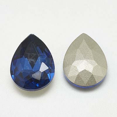 Pointed Back Glass Rhinestone Cabochons RGLA-T081-7x10mm-13-1
