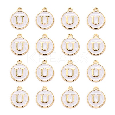Golden Plated Alloy Charms LS-ENAM-S118-01U-1