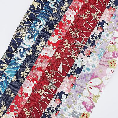 Japanese Kimono Style Floral Cotton Ribbon OCOR-FG0001-07-1