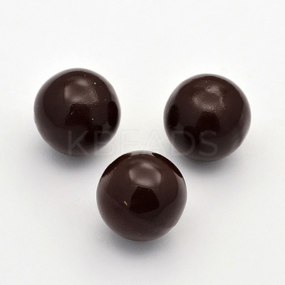 No Hole Spray Painted Brass Round Ball Chime Beads LS-KKB-J003-02-1