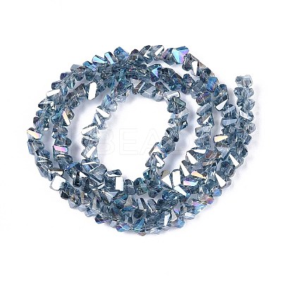 Electroplate Transparent Glass Beads Strands GLAA-N021-4mm-29-1