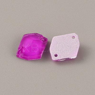 36Pcs Fluorescence Glass Connector Charms GLAA-WH0035-13A-1