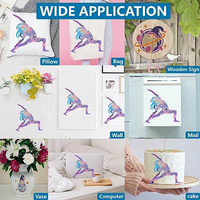 1 Set PET Hollow Out Drawing Painting Stencils DIY-MA0005-36-1