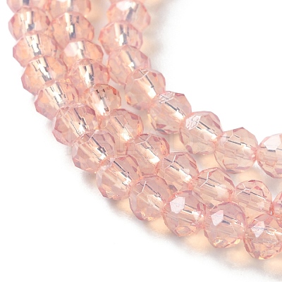 Baking Paint Transparent Glass Beads Strands DGLA-A034-J4MM-D04-1