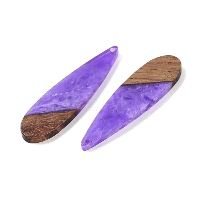 Resin & Wood Big Pendants WOOD-F015-08G-1