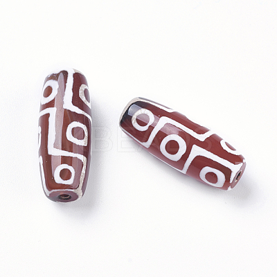 Tibetan Style 9-Eye dZi Beads TDZI-G009-F03-1