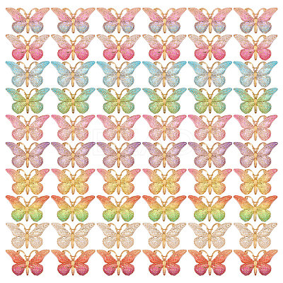 60Pcs 10 Colors Resin Pendants RESI-CA0001-81-1