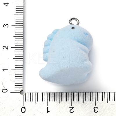 Flocky Resin Pendants LS-FIND-S001-08D-1