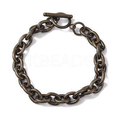 304 Stainless Steel Cable Chains Bracelets for Women Men BJEW-P376-02AB-1
