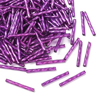 Opaque Glass Twisted Bugle Beads SEED-T005-15-B05-1-1