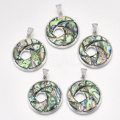 Abalone Shell/Paua Shell Pendants SHEL-S275-46A-1
