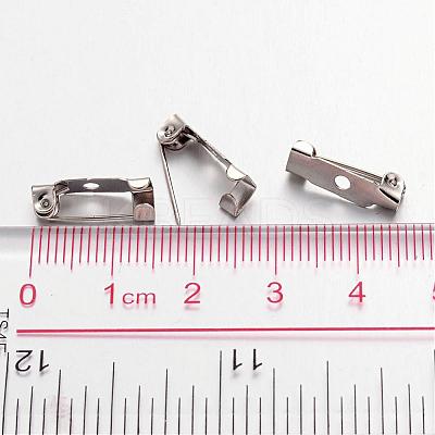Platinum Iron Pin Backs Brooch Safety Pin Findings X-IFIN-S276-1