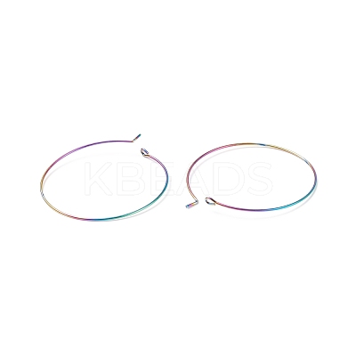 Ion Plating(IP) 316 Surgical Stainless Steel Hoop Earrings Findings STAS-F149-32M-B-1