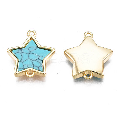 Brass Connector Charms KK-N233-173B-01B-1