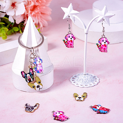 22Pcs 11 Styles Alloy Enamel Pandants FIND-TA0004-95-1