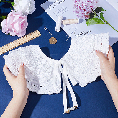 1Pc Detachable Polyester Lace Collars AJEW-GF0007-65-1