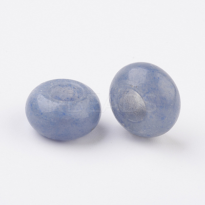 Dyed & Heated Natural Blue Aventurine European Beads LS-X-G-G740-14x8mm-18-1