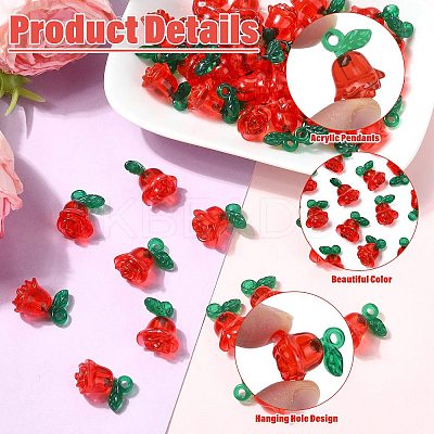 Transparent Acrylic Pendants MACR-CJC0004-44-1