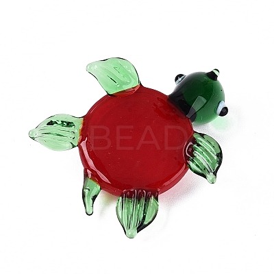 Handmade Lampwork Turtle with Evil Eye Figurine Display Decorations LAMP-N034-25B-1