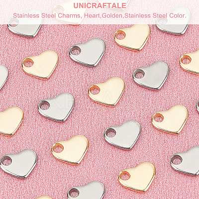 100Pcs 2 Colors 304 Stainless Steel Charms STAS-UN0032-96-1