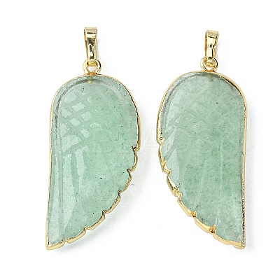 Natural Green Strawberry Quartz Pendants G-O204-03B-1
