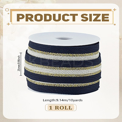 10 Yards Sparkle Polyester Glitter Ribbon OCOR-LP0003-25-1