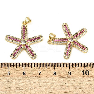 Brass Micro Pave Cubic Zirconia Pendants KK-S526-56G-1