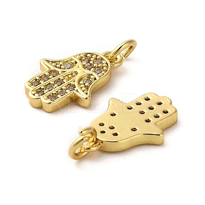 Rack Plating Real 18K Gold Plated Brass Pendants KK-B077-04G-1